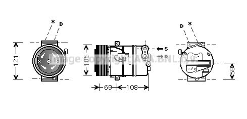 AVA QUALITY COOLING Kompresors, Gaisa kond. sistēma OLAK443